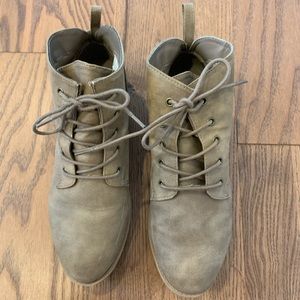 Taupe ankle boots